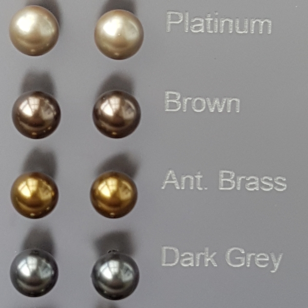 Stecker Perle 6 mm - Antique Brass