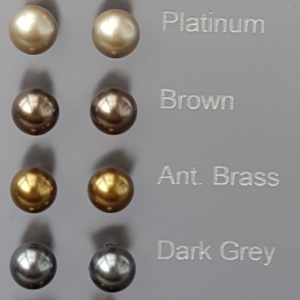 Stecker Perle 6 mm - Antique Brass