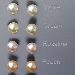 Stecker Perle 6 mm - White