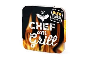 Bierdeckel "Chef am Grill"