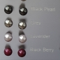 Preview: Stecker Perle 6 mm - Black Berry