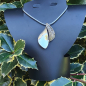 Preview: Kette versilbert mit schwarzen Kristallen