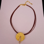 Preview: Collier vergoldet, mit Kristall