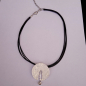 Preview: Collier rhodiniert, mit Kristall