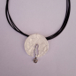 Preview: Collier rhodiniert, mit Kristall