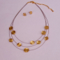 Preview: Collier mit Ohrstecker vergoldet