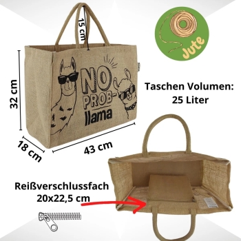 Jute Tasche "Lama"