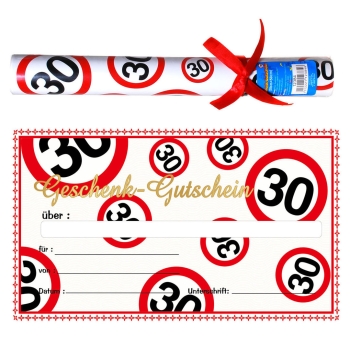 Riesen-Geschenk-Gutschein "30"