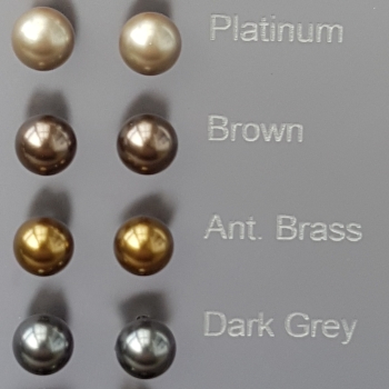 Stecker Perle 6 mm - Dark Grey