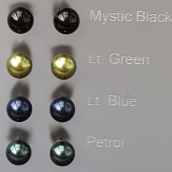 Stecker Perle 6 mm - Mystic Black