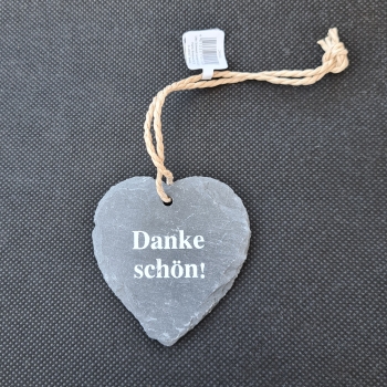 Schiefer-Herz "Danke schön"