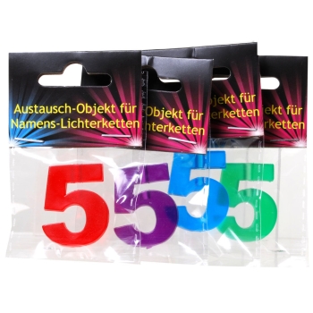 Zahl "5" für Lichterkette