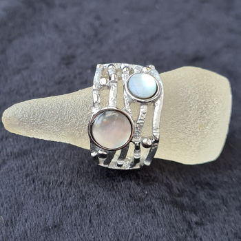 Elastischer Ring. rhodiniert