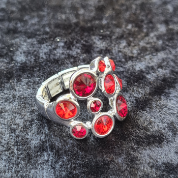 Ring rhodiniert in Rottönen