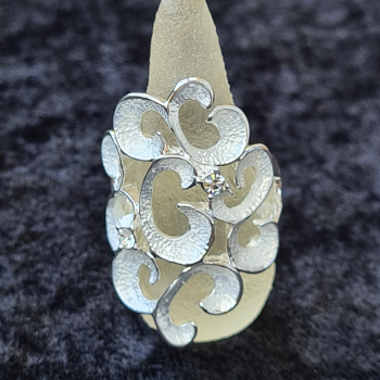 Ring versilbert, matt/glänzend