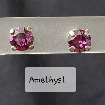 Ohrstecker - Amethyst - 6 mm