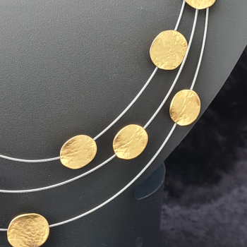 Collier mit Ohrstecker vergoldet