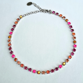 Collier 6mm Orange/Pink Ignite Mix