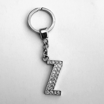 Schlüsselanhänger silber "Z" mit Strass