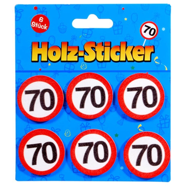 Holz-Sticker "70"