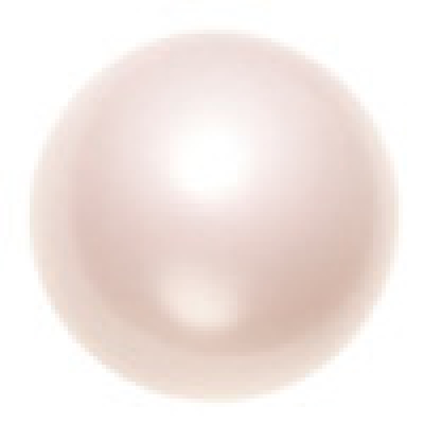 Stecker Perle 6 mm - Cream Rose