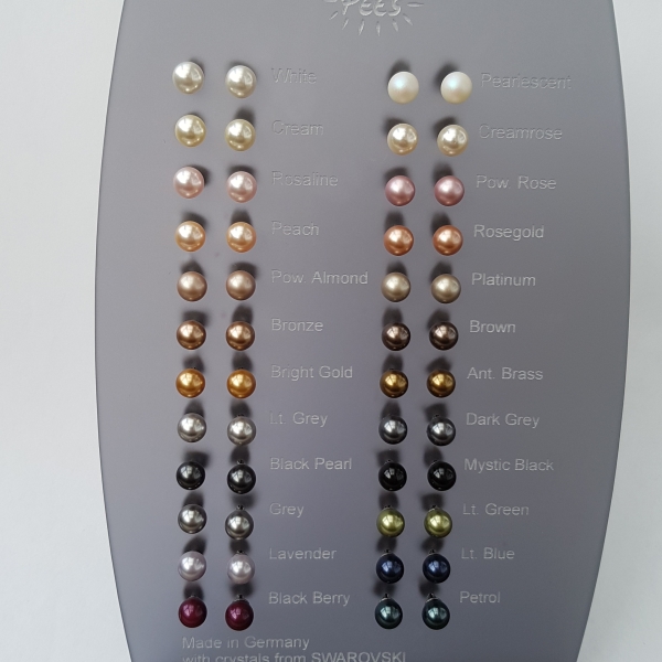 Stecker Perle 6 mm - Bright Gold