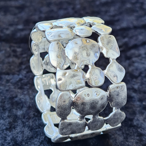 Armband elastisch, versilbert