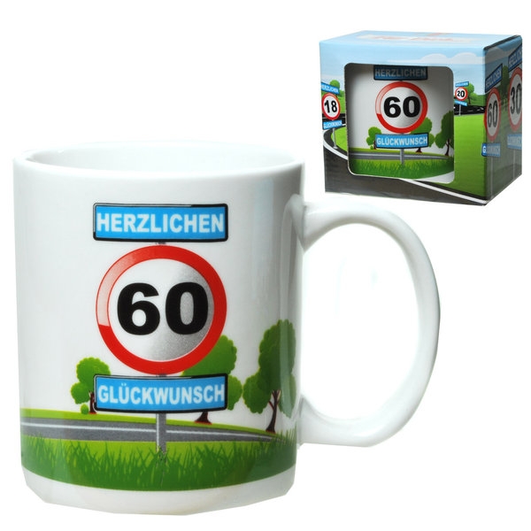 Becher "60", Verkehrsschild