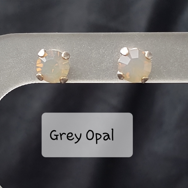 Ohrstecker - Grey Opal - 6 mm Ohrstecker - Grey Opal - 6 mm