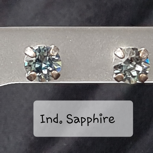 Ohrstecker - Indian Sapphire - 6 mm