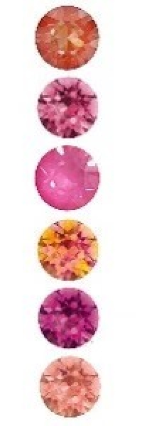 Collier 6mm Orange/Pink Ignite Mix