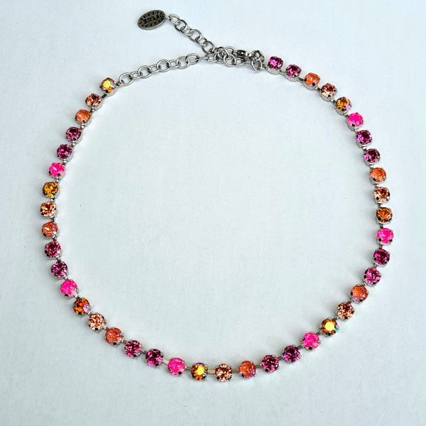 Collier 6mm Orange/Pink Ignite Mix