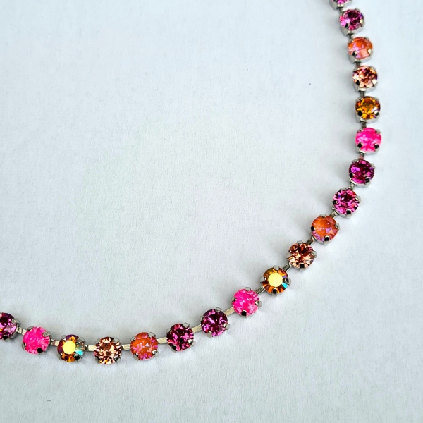 Collier 6mm Orange/Pink Ignite Mix