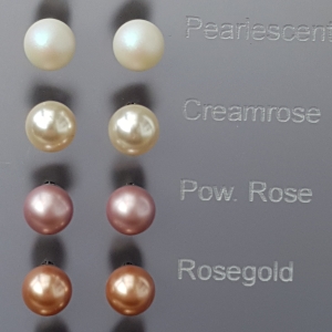 Stecker Perle 6 mm - Powder Rose