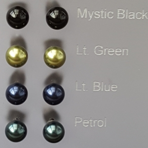 Stecker Perle 6 mm - Mystic Black