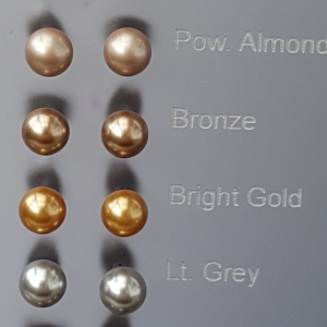 Stecker Perle 6 mm - Bright Gold