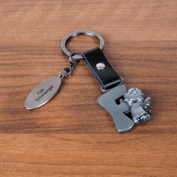 Schlüsselanhänger "F" mit Schutzengel